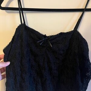 Chic Black Lace Camisole Top